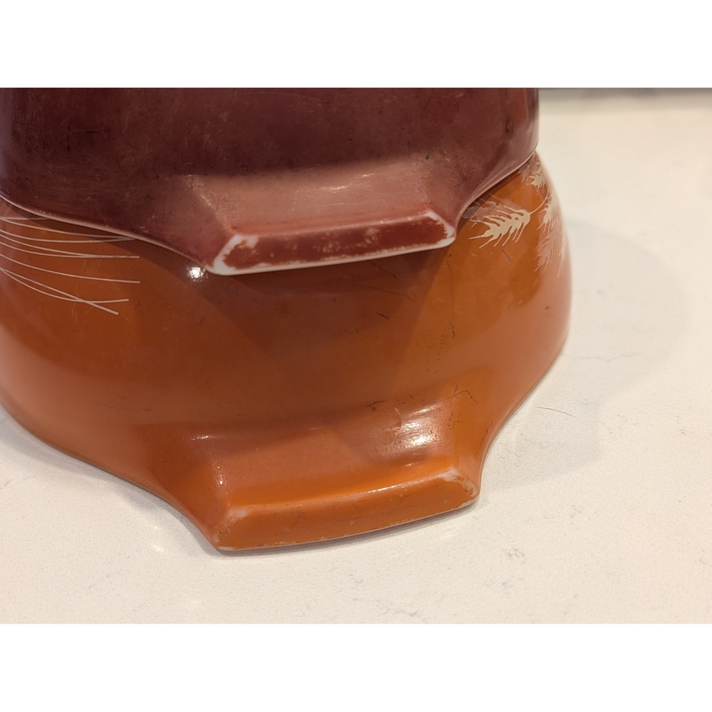 Vintage Pyrex Autumn Harvest Wheat Cinderella Mixing Bowls 441 442 Set of 2 - Picture 13 of 16